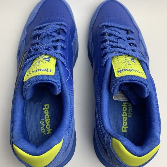 NEW Reebok Classic Harman Run Blue/Yellow Womens Ortholite Running Shoes Sz 5.5 - Picture 4 of 6